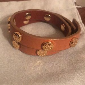 Tory Burch Tan and Gold Bracelet